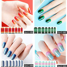 If you need to, you can also cut off the excess wrap with a wooden nail tool or just use some polish remover. 14 Sheets Nail Stickers Glitter Gradient Color Shine Full Nail Wraps Adhesive Nail Art Polish Strips Stickers Decals Diy Nail Design Pricepulse