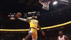 Cleveland cavaliers forward lebron james (23) dunks the ball against portland trail blazers in the first half at moda center. Lebron James Starts La Lakers Career With Two Dunks