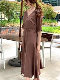 new カシュクールデザインワンピース day and grade amel エイメル ワンピース ワンピース カラー ファッション