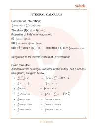 This book is a revised and expanded version of the lecture notes for basic calculus and. Jee Main Integral Calculus Revision Notes Free Pdf Download