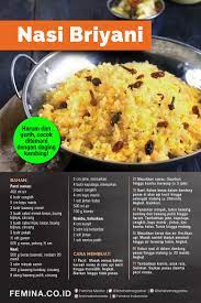 Resep Nasi Briyani Di 2020 Makanan Dan Minuman Resep Makanan Resep Makanan India