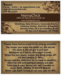 Hennachick Business Card Henna Body Art Artist Business Cards How To Make Henna