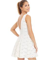 B Darlin Juniors Sequin Lace Dress Juniors Dresses Macy S Lace White Dress Dresses Lace Dress