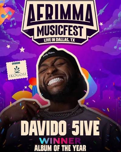 Davido's '5IVE' Wins Album of the Year at the Afrimma 2026 🏆🔥