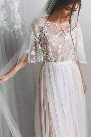 Half Sleeve Wedding Dresses A Line Elegant Simple Romantic Lace Bridal Gown Wd424 Half Sleeve Wedding Dress Outdoor Wedding Dress Fall Wedding Dresses
