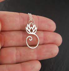 Lotus Flower Pendant Necklace In Sterling Silver Charm Holder Flower Necklace Ster Flower Pendant Necklace Sterling Silver Necklace Pendants Necklace Stores