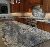 China Blue Gray Azurite Granite For Countertop Kitchen Top ...