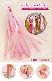 I can't wait to fill all my frames with my diy mattes. Diy Tutorial Tissue Tassel Garland Matte Metallic Hostess With The Mostess