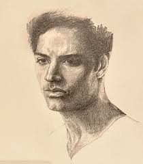 Portrait practice. The photo reference was a free one from  @stephenbaumanartwork. #drawingportraits #practicedrawing