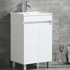 Add style and functionality to your bathroom with a bathroom vanity. 18 20 24 Bathroom Vanity Cabinet Undermount Resin Sink Faucet White Black Bath Home Garden