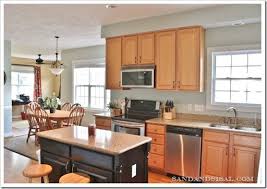 Comfort Gray Kitchen Sand And Sisal Grey Kitchen Walls Kitchen Wall Colors Honey Oak Cabinets