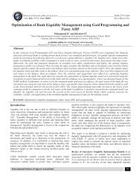 Working principles and procedures of the bod. Pdf Optimization Of Bank Liquidity Management Using Goal Programming And Fuzzy Ahp