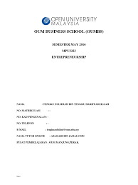 321421679 Assignment Tengku Zulhilmi Mpu3223 Entrepreneurship