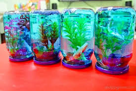 Creativity 521 36 Diy Snow Globe Aquarium Kavanozlar Sanat Ve Anaokulu
