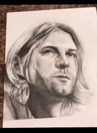 Niece's drawing of Kurt from 90's grunge music