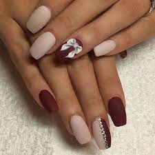 55 Elegant Looks For Matte Nails Every Girl Will Want To Copy Matte Nails Design Maroon Nails Pretty Nail Art Designs