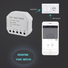 Wifi Smart Switch Module 220 240v 2300w Controller Timer Light Switch Voice Control Work With Amazon Alexa Google App Smart L Smart Switches Wifi Voice Control