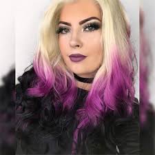 Purple ombre hair is a fun way to spice up your boring hair. Amazon Com Heahair Ombre White Blonde To Purple Synthetic Lace Front Wig For Women Heat Resistant Synthetic Fiber Hair Hs0008 Beauty