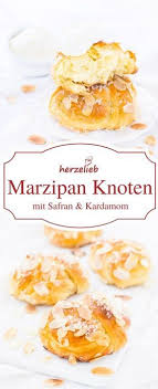 Marzipan Knoten Mit Safran Und Kardamom Lusseboller Med Marsipan Kuchen Herzelieb Rezept Susse Backerei Kochen Und Backen Lebensmittel Essen