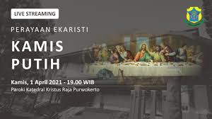 Anda bisa mengikuti misa kamis putih melalui siaran langsung. T23iwelakglmhm