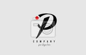 Welcome to a world in which curves are a good thing. P Black And White Alphabet Letter With Red Circle For Company Wandsticker Weiss Vektor Vorlage Myloview De
