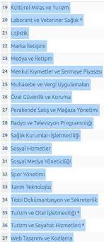 Girdi göstergelerindeki bilgiler ösym'den 2016, 2017, 2018 ve 2019 ağustos ayında alınan verilerden derlenmiştir. Ikinci Universite Istanbul Universitesi Bolumleri