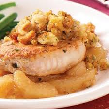 Pork Chops With Apples And Stuffing Apple Pork Chops Pork Recipes Stuffing Recipes