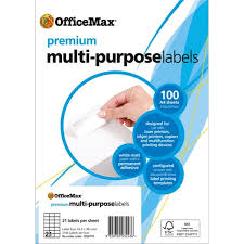 Microsoft has label templates for that too. Officemax Premium Multi Purpose Labels 63 5x38 1mm L7160 White 21 Per Sheet Officemax Nz