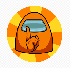 Hd Orange Among Us Crewmate Shhh Logo Without Text Png Png Text Logo Png