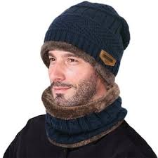 Angela & William Fleece Lined Cable Knit Winter Beanie (Men)
