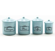 kitchen canister set in pale blue
