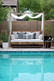 This outdoor cabana is made using copper pipe, and comes to us from 'homemade by carmona'. Diy Outdoor Daybed A Hint Of Home