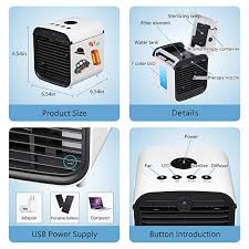 Although it doesn't use any chemicals to if you're looking for a portable air conditioner to keep at your desk, near your bed, or. Mini Air Conditioner Room Cooler With Built In Led Night Light Small Portable Ac Air Conditioner A Personal Air Cooler Personal Air Conditioner For Office Desk Air Conditioners Home Kitchen