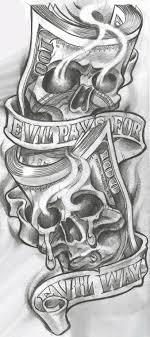 708 woman chest piece tattoo; Skull Tattoo Drawings Badass Easy Tattoos Novocom Top