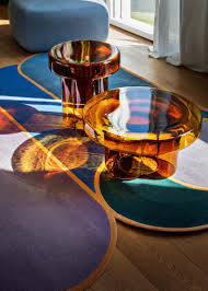 A cool modern coffee table convertible to a dining table. Yiannis Ghikas Creates Blown Glass Soda Coffee Table For Miniforms