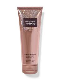 Christmas makes everything twice as sad. A Thousand Wishes Ultra Shea Body Cream Bath Body Works