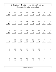 Multiplying A 2 Digit Number By A 1 Digit Number A Long Multiplication Worksheet Multiplication Worksheets Multiplication Free Math Worksheets
