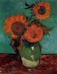 Asters, possibly mixed with marigolds and carnations; Sunflowers 1888 Vincent Van Gogh Wikiart Org