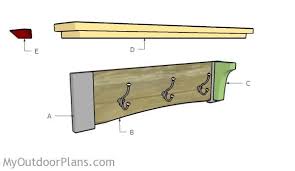 This modern coat rack design made from black walnut wood is both stylish and functional. Wall Mounted Coat Rack Plans Myoutdoorplans Free Woodworking Plans And Projects Diy Shed Wooden Playhouse Pergola Bbq