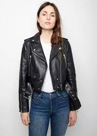 Mya Cropped Biker Black In 2021 Leather Jackets Women Leather Jacket Girl Leather Outfit