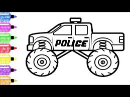Ada juga gambar mewarnai mobil polisi yang bisa kalian ambil. Belajar Menggambar Mobil Polisi Monster Truk Youtube