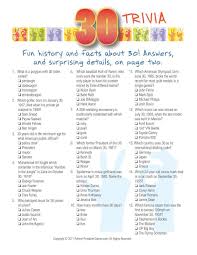 Community contributor can you beat your friends at this quiz? Birthday Party Number 30 Trivia