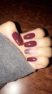 Nails Acrylicnails Plum Glitter Maroon Acrylic Nails Burgundy Acrylic Nails Maroon Nails