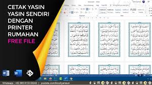 Cover buku yasin hijau emas cdr file coreldraw free sumber : Cara Membuat Dan Mencetak Buku Yasin Sendiri Di Word Free File Youtube