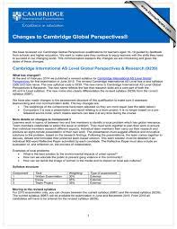 Igcse | global perspectives (0457). Changes To Cambridge Global Perspectives Www Xtremepapers Com