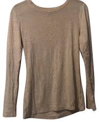 Old Navy Tan Perfect Crew Neck Long Sleeve T Shirt Tee Shirt Size 12 L