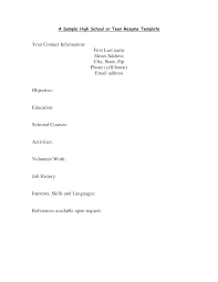 Free and premium resume templates and cover letter examples give you the ability to shine in any application process. Teenage First Resume Templates At Allbusinesstemplates Com