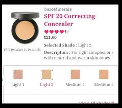 Bare Minerals Concealer Shade Light 2 Bare Minerals Concealer Concealer Shades Mineral Concealer