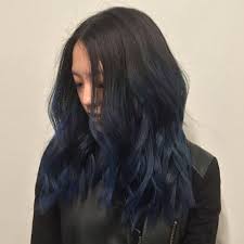 Dark Brown And Navy Balayage Blue Ombre Hair Hair Styles Ombre Hair