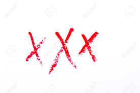 白い背景で隔離の碑文 XXX のアダルトの写真素材・画像素材 Image 38432641